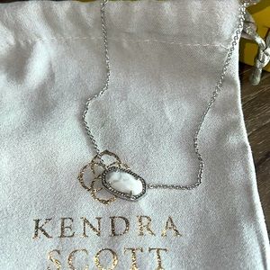 Kendra Scott Elisa pendant necklace silver and marble stone